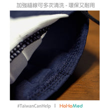 Load image into Gallery viewer, 成人 可水洗布口罩(藍綠浪紋)