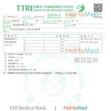 Load image into Gallery viewer, 成人 立體醫用口罩(碳黑)