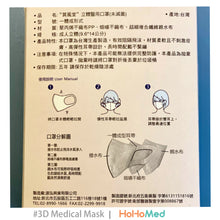 Load image into Gallery viewer, 成人 立體醫用口罩(碳黑)