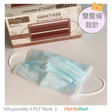 Load image into Gallery viewer, 成人 弓型醫用口罩 (天空藍)