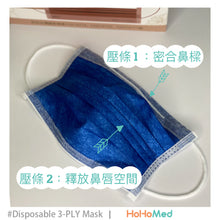 Load image into Gallery viewer, 成人 弓型醫用口罩 (酷藍)